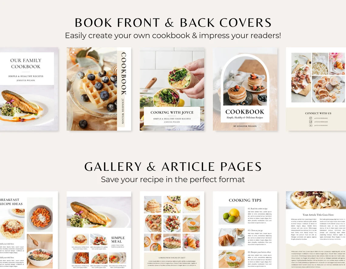 Davian Recipes - Editable Recipe Book Template